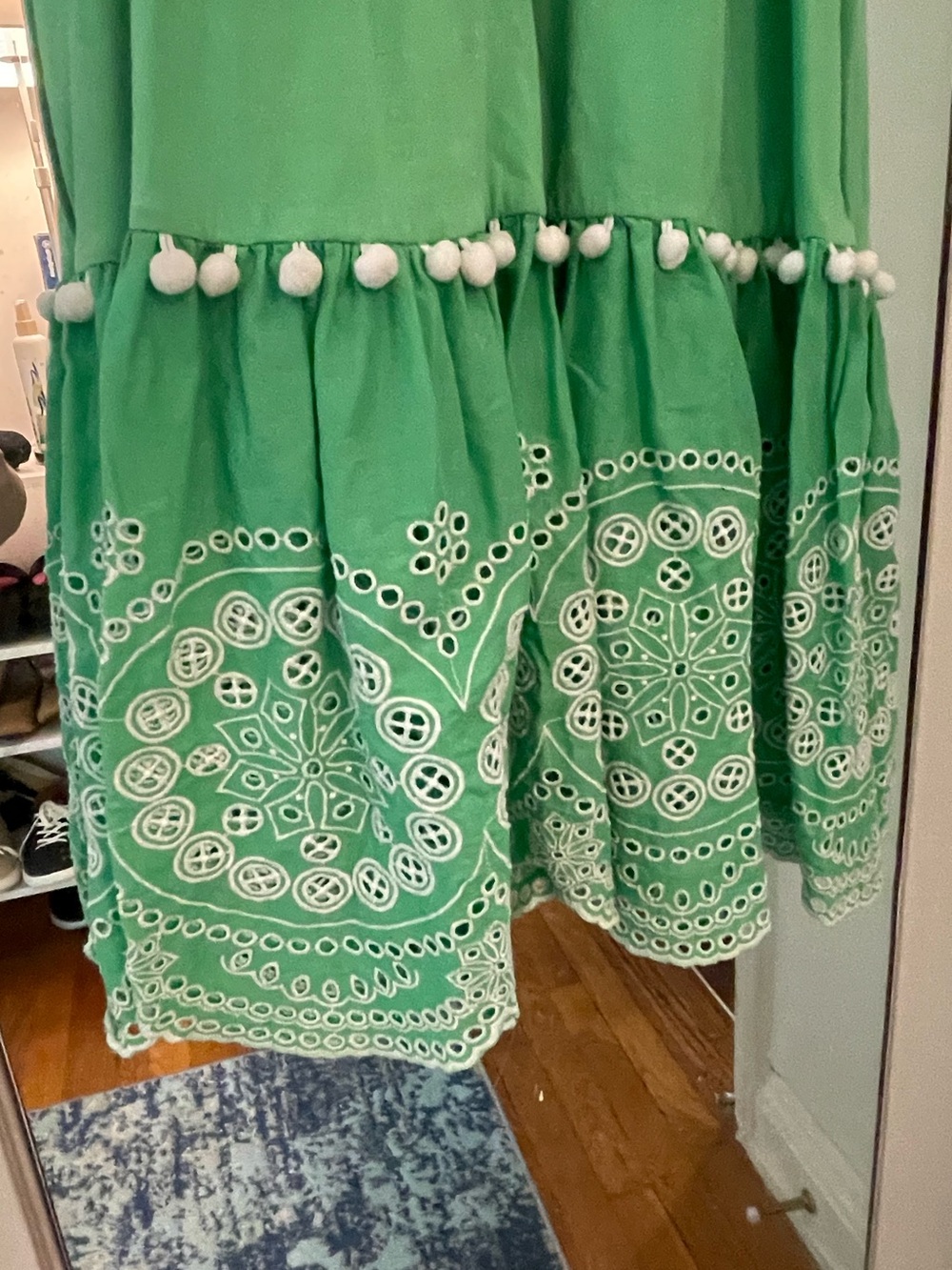 Lilly Pulitzer Modesto Smocked Midi Dress - Size S - Cabana Green - Picture 2 of 5